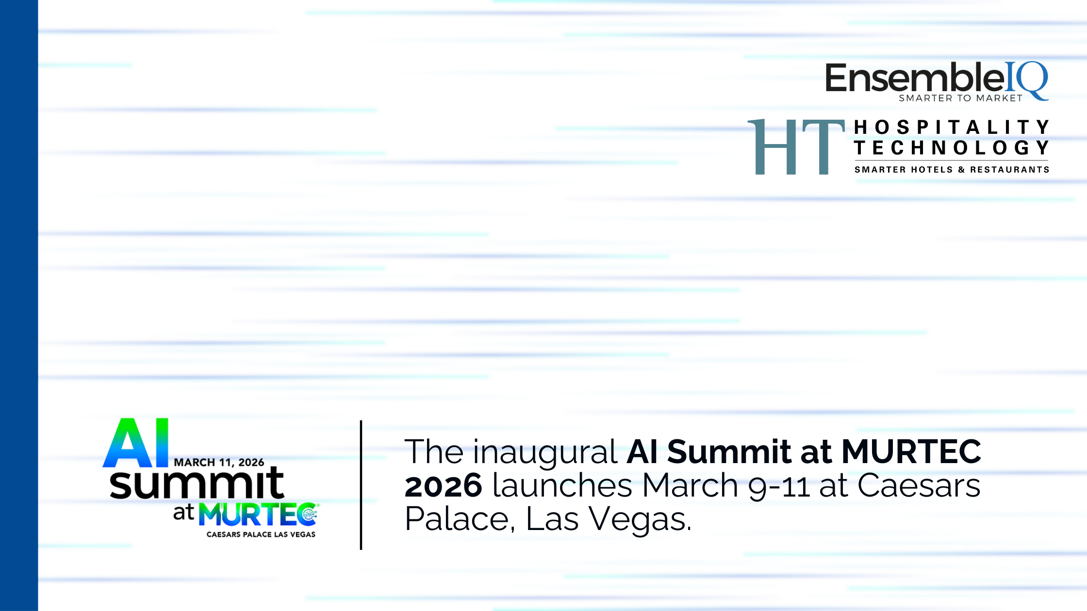 AI Summit at MURTEC 2026 logo overlaid on a photo of restaurant executives at a conference in Las Vegas.